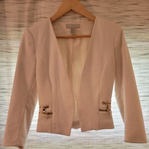 Creme/white h&m crop sleeve blazer size 4